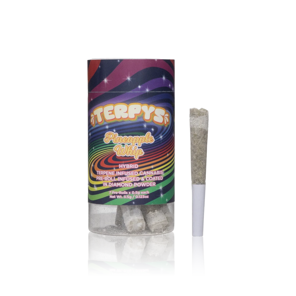 Terpene Infused Cannabis Pre-Roll Infused & Coated In Diamond Powder