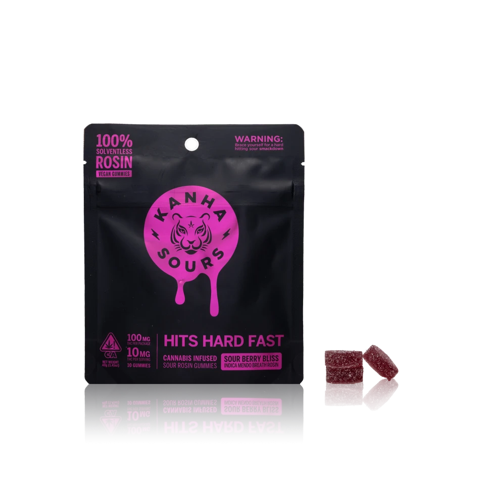 Solventless Rosin Sour Vegan Gummies